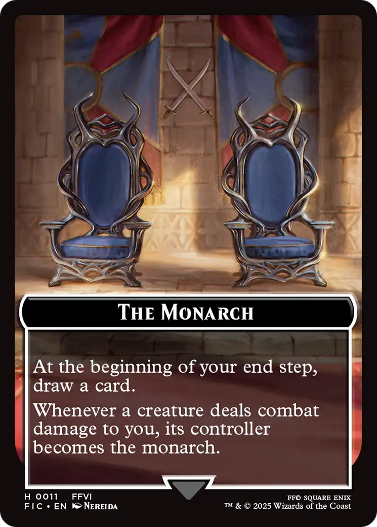 The Blackjack // The Monarch Double-Sided Token (Surge Foil) [FINAL FANTASY Commander Tokens] | The CG Realm