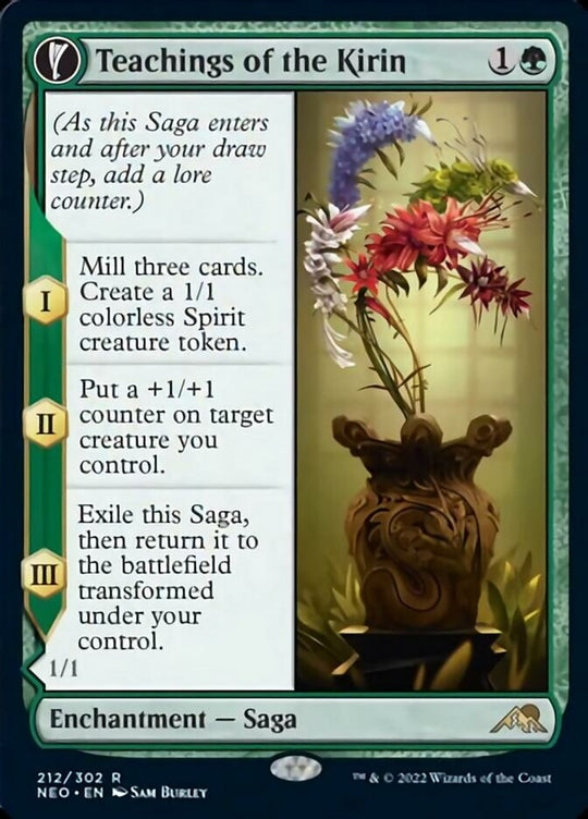 Teachings of the Kirin (NEO-212) - Kamigawa: Neon Dynasty: (fandfc, enchantment)