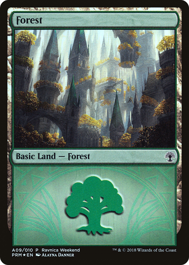 Forest - Selesnya (A09) (LARP-009) - GRN Ravnica Weekend Foil