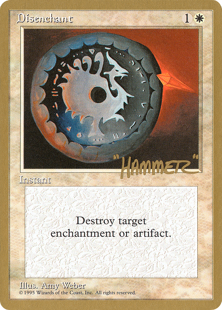 Disenchant - 1996 Shawn "Hammer" Regnier (4ED) (WCD-) - Pro Tour Collector Set