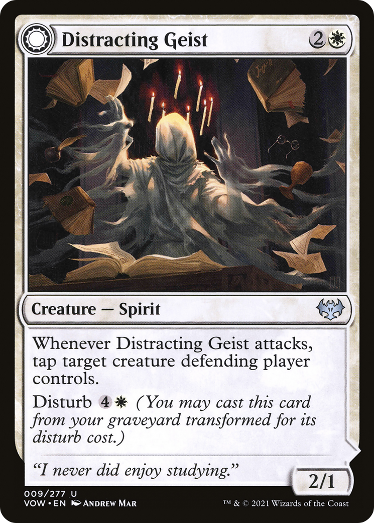 Distracting Geist (VOW-009) - Innistrad: Crimson Vow: (Double Faced Transform)