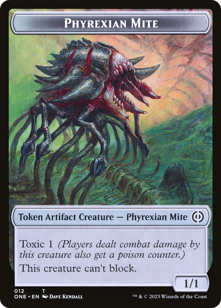 Phyrexian Mite Token (12) [Phyrexia: All Will Be One Tokens] | The CG Realm