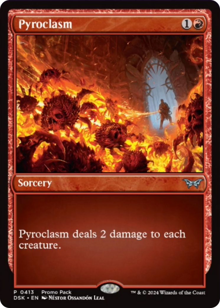 Pyroclasm (Promo Pack) [Duskmourn: House of Horror Promos] | The CG Realm
