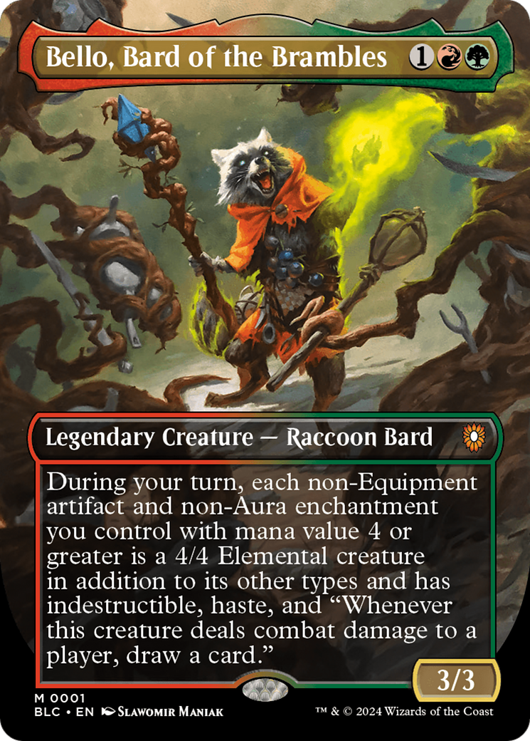 Bello, Bard of the Brambles (Borderless) [Bloomburrow Commander] | The CG Realm