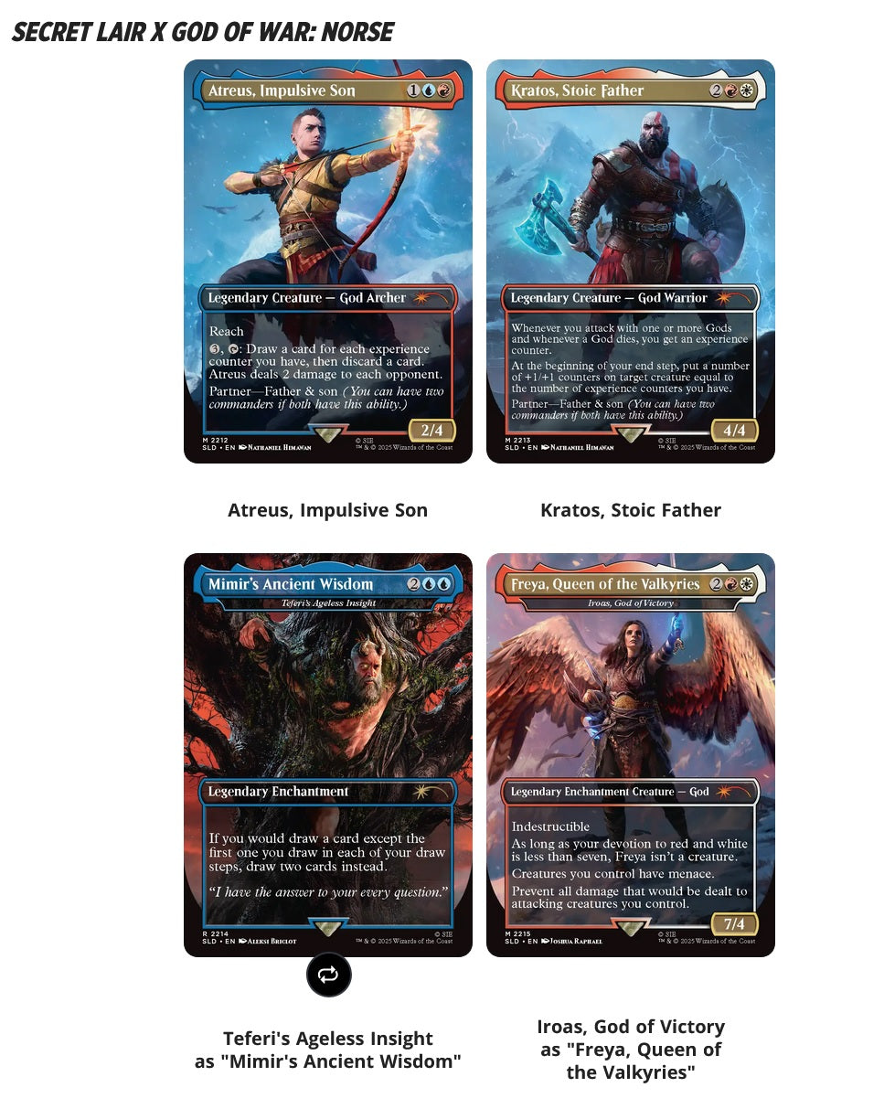 MTG SECRET LAIR PLAYSTATION SUPER DROP GOD OF WAR: REDEMPTION REGULAR (Release Date: December 18, 2025)