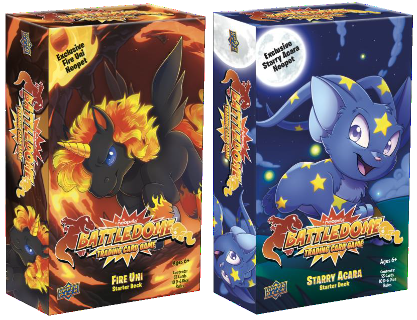 NEOPETS BATTLEDOME TCG FIRE STARTER DISPLAY