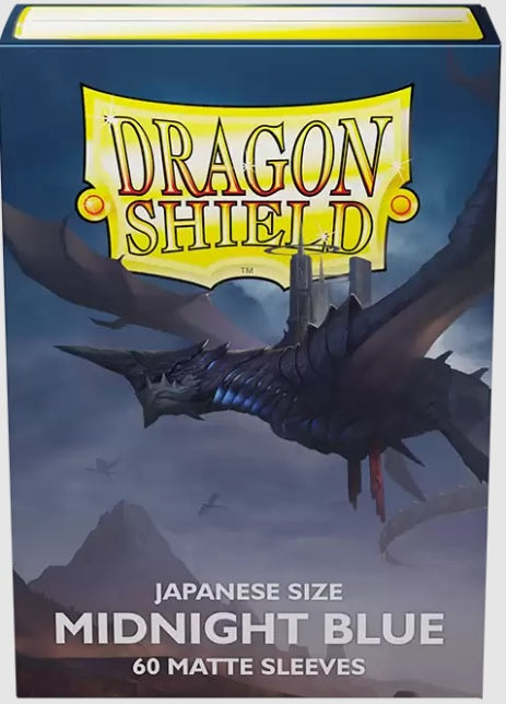 DRAGON SHIELD SLEEVES JAPANESE MATTE MIDNIGHT BLUE 60CT
