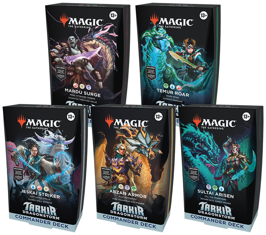 MTG TARKIR DRAGONSTORM COMMANDER DECK Set of 5