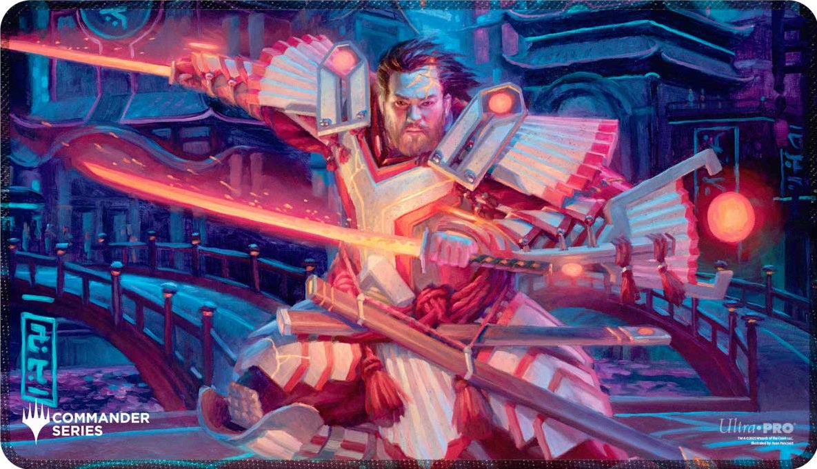 UP PLAYMAT MTG COMMANDER SERIES THREE COLOR WEDGE ISSHIN STITCHED | The CG Realm