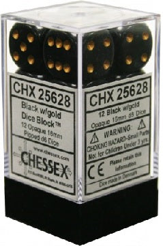 12D6 BLACK/GOLD 16MM | The CG Realm