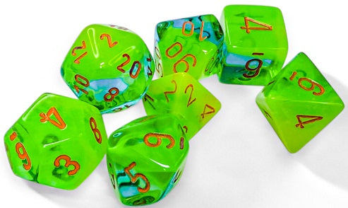 GEMINI 7-DIE SET PLASMA GREEN-TEAL/ORANGE LUMINARY