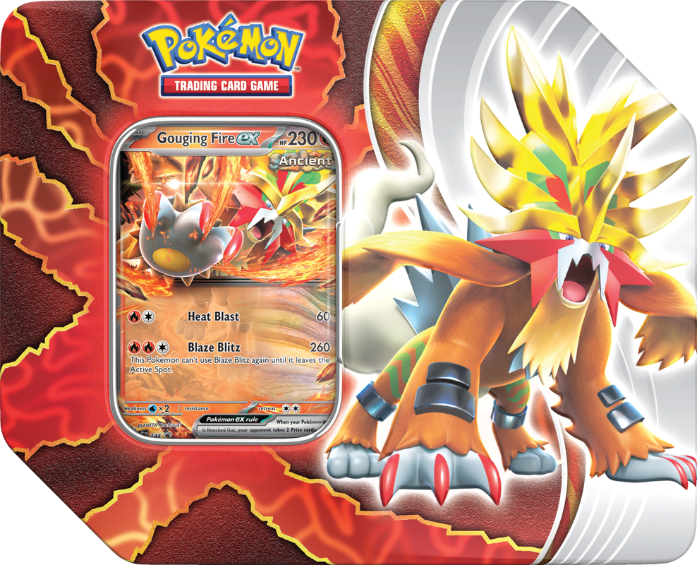 POKEMON PARADOX DESTINIES TIN Gouging Fire EX | The CG Realm
