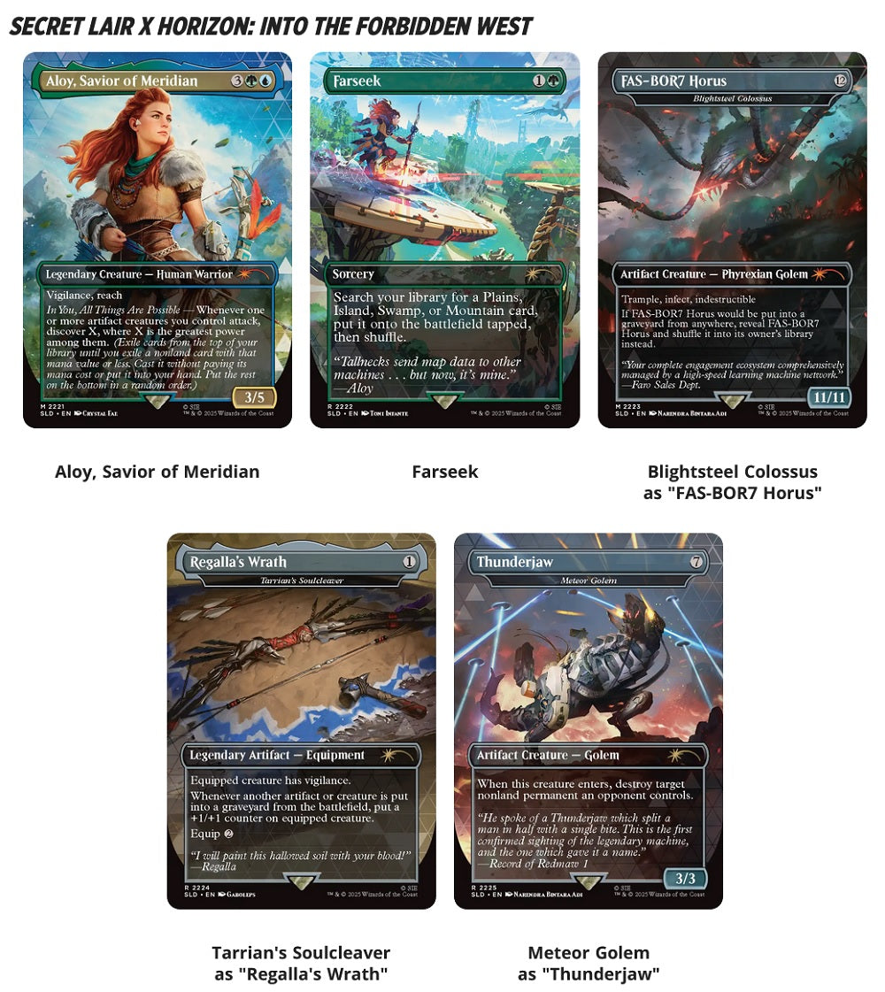 MTG SECRET LAIR PLAYSTATION SUPER DROP HORIZON ZERO DAWN: HUNTRESS AND THE MACHINES REGULAR  (Release Date: December 18, 2025)