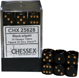 OPAQUE 36D6 BLACK/GOLD 12MM