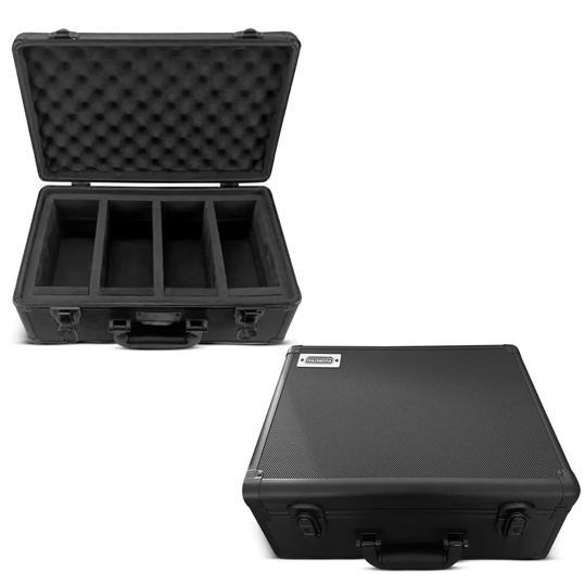ER EVORETRO XL SILVER/GRAY ALUMINUM GRADED CARD STORAGE BOX HEAVY DUTY 4 ROWS