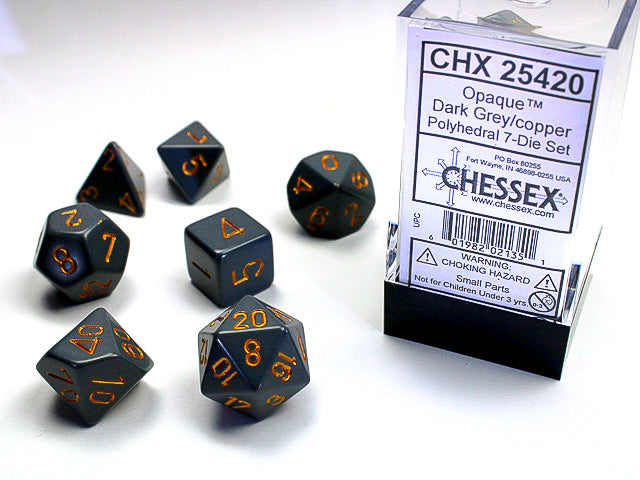 OPAQUE 7-DIE SET DARK GREY/COPPER