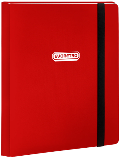 ER 9PKT CARD BINDER WITH ELASTIC RED | The CG Realm
