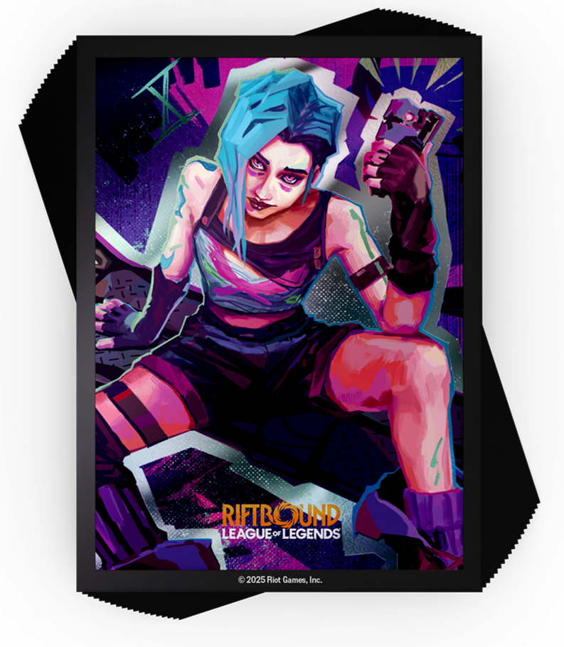 RIFTBOUND LEAGUE OF LEGENDS TCG ORIGINS ART SLEEVES JINX 100CT