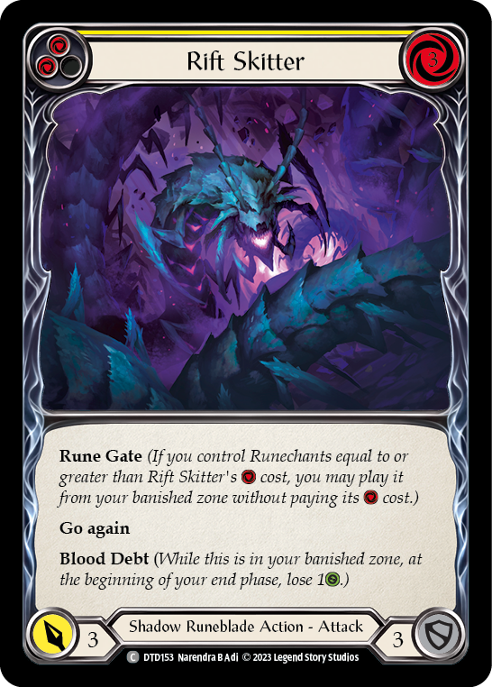 Rift Skitter (Yellow) [DTD153] (Dusk Till Dawn)  Rainbow Foil | The CG Realm