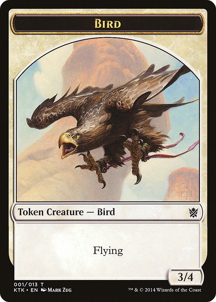 Bird Token (KTK-001) - Khans of Tarkir Tokens