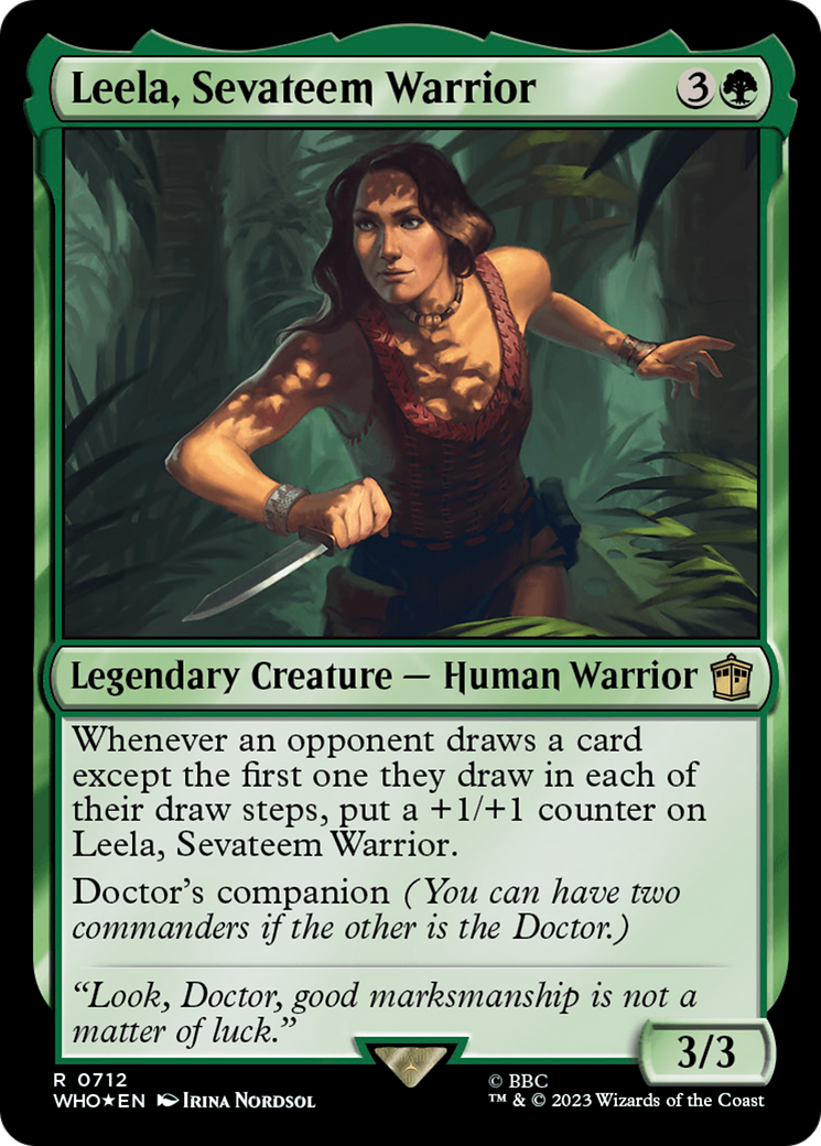 Leela, Sevateem Warrior (Surge Foil) [Doctor Who] | The CG Realm