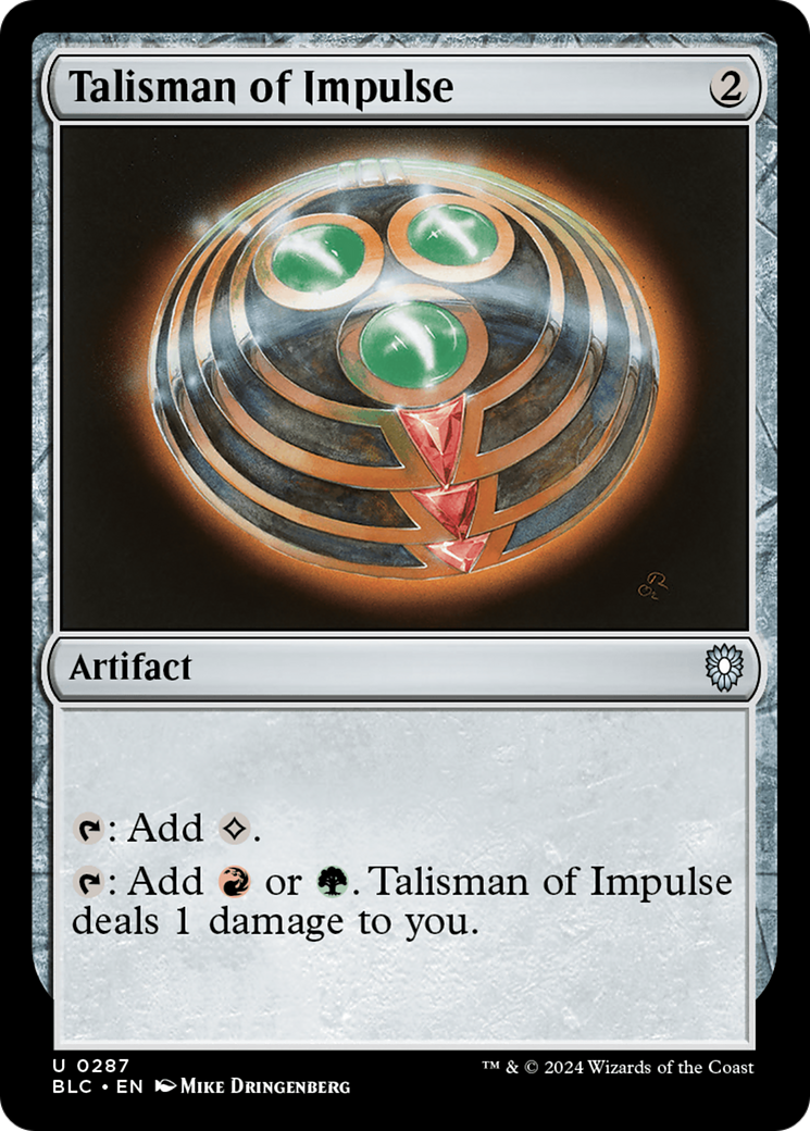 Talisman of Impulse [Bloomburrow Commander] | The CG Realm