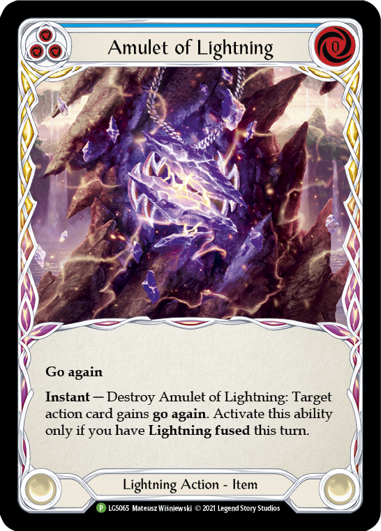 Amulet of Lightning [LGS065] (Promo)  Cold Foil | The CG Realm