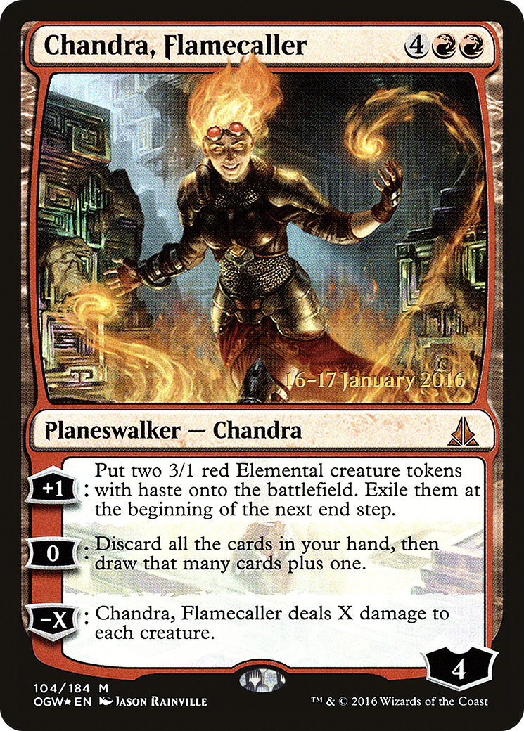 Chandra, Flamecaller (PRE-104) - Oath of the Gatewatch Promos Foil
