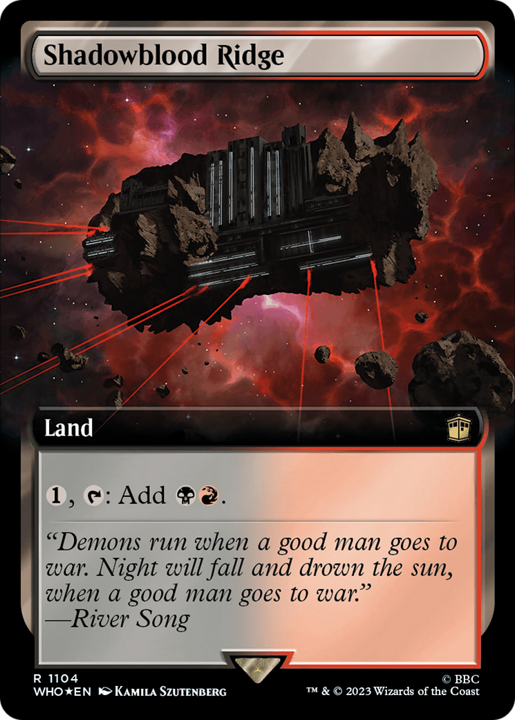 Shadowblood Ridge (Extended Art) (Surge Foil) [Doctor Who] | The CG Realm