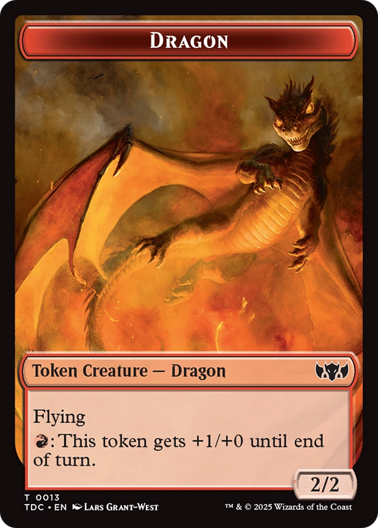 Dragon Egg // Dragon (0013) Double-Sided Token (TDC-12 // 13) - Commander: Tarkir: Dragonstorm