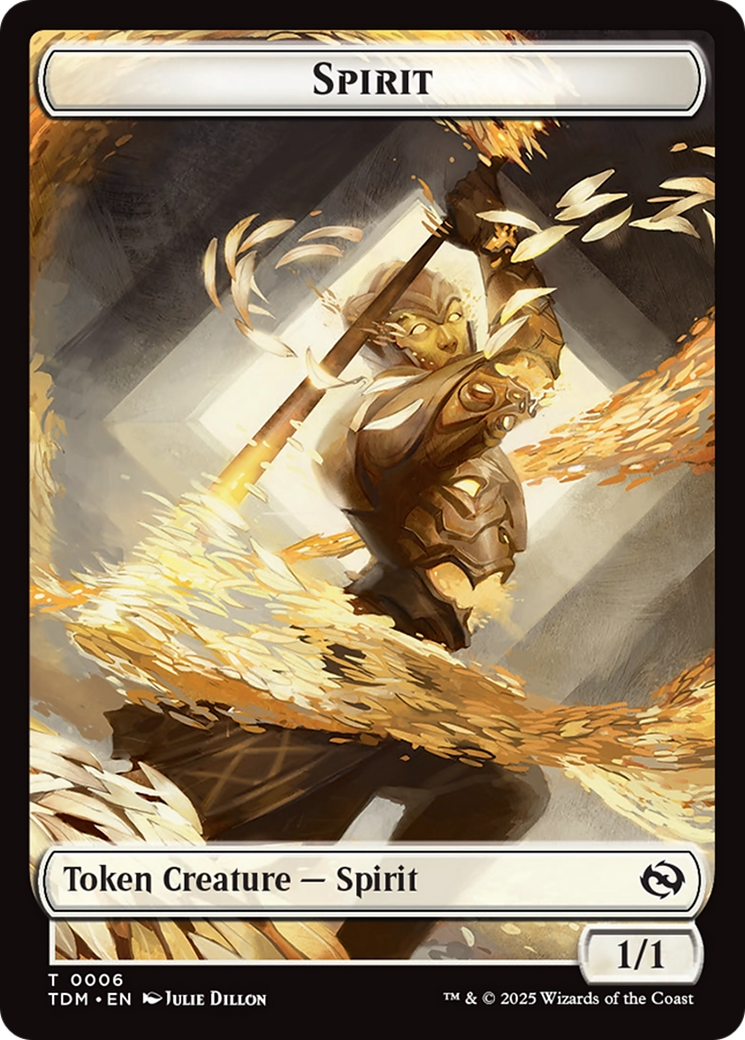 Spirit (0006) // Spirit (0007) Double-Sided Token [Tarkir: Dragonstorm Tokens] | The CG Realm