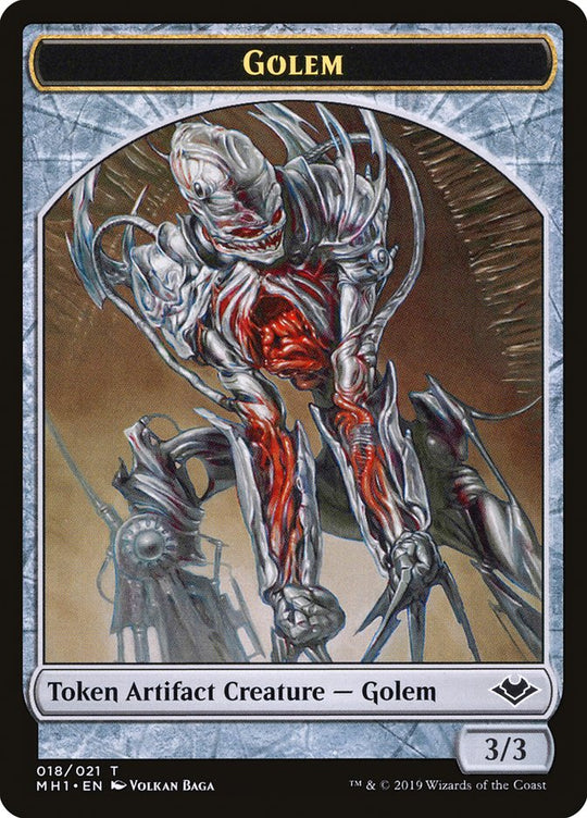 Shapeshifter // Golem Double-Sided Token (MH1-1 // 18) - Modern Horizons