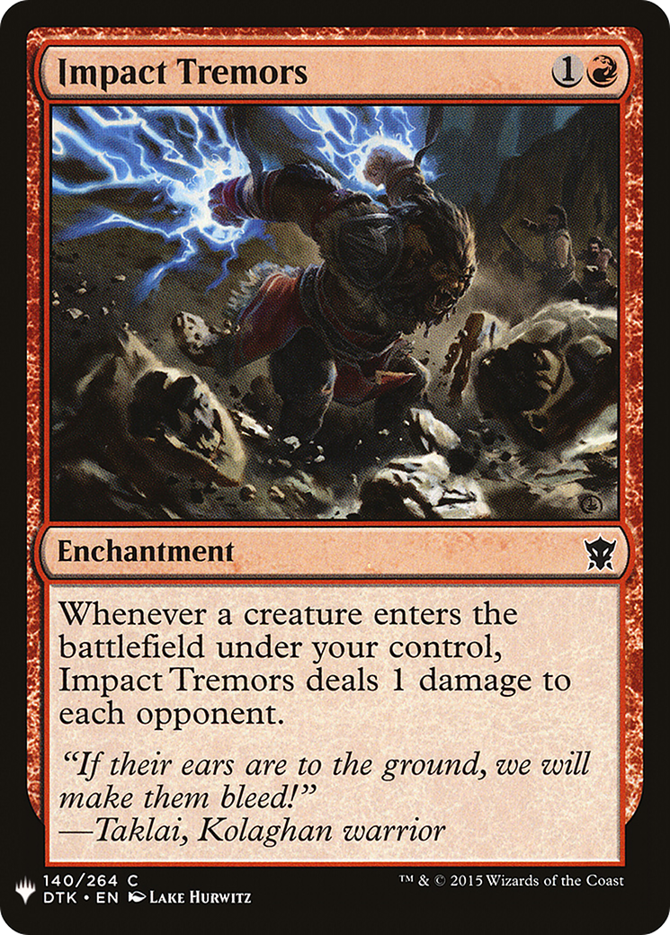 Impact Tremors (LIST-140) - The List