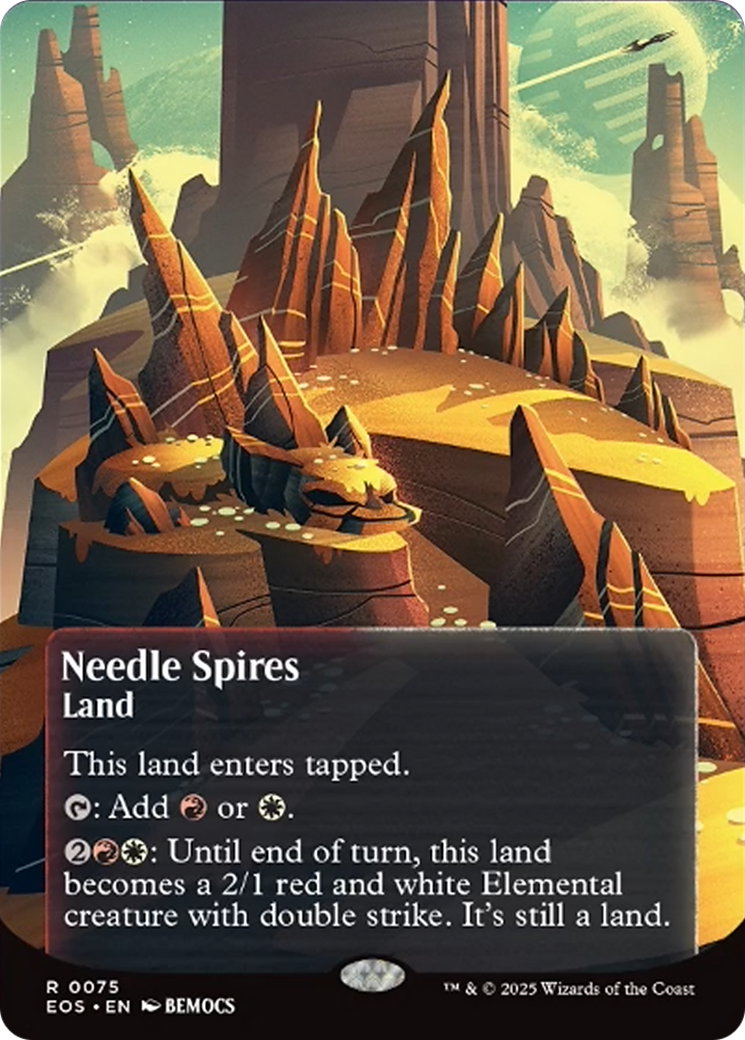 Needle Spires (0075) (Borderless) [Edge of Eternities: Stellar Sights] | The CG Realm