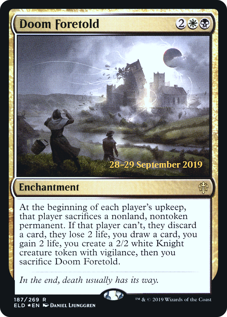 Doom Foretold (PRE-187S) - Throne of Eldraine Promos Foil