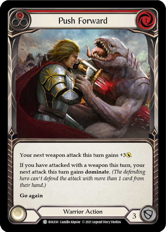 Push Forward (Red) [BOL030] (Monarch Boltyn Blitz Deck) | The CG Realm