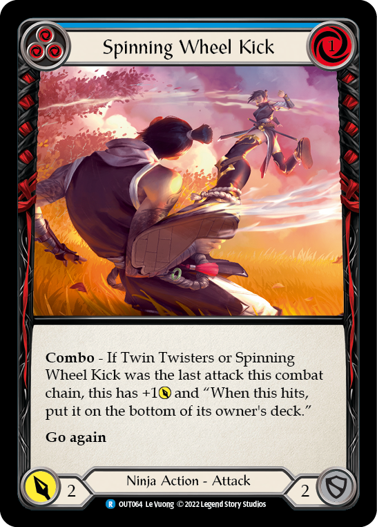 Spinning Wheel Kick (Blue) [OUT064] (Outsiders)  Rainbow Foil | The CG Realm