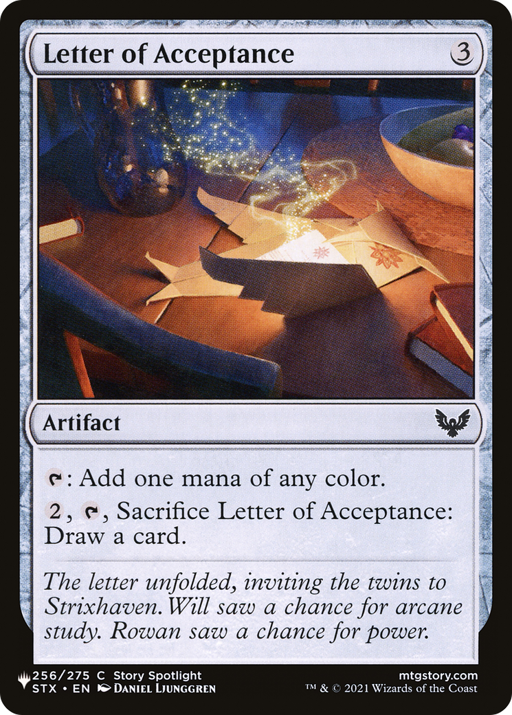 Letter of Acceptance [The List] | The CG Realm