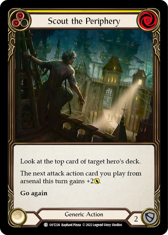 Scout the Periphery (Yellow) [OUT226] (Outsiders)  Rainbow Foil | The CG Realm