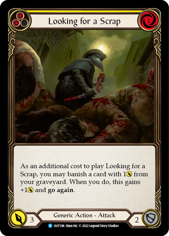 Looking for a Scrap (Yellow) [OUT196] (Outsiders)  Rainbow Foil | The CG Realm