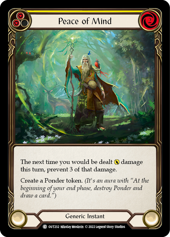 Peace of Mind (Yellow) [OUT232] (Outsiders)  Rainbow Foil | The CG Realm