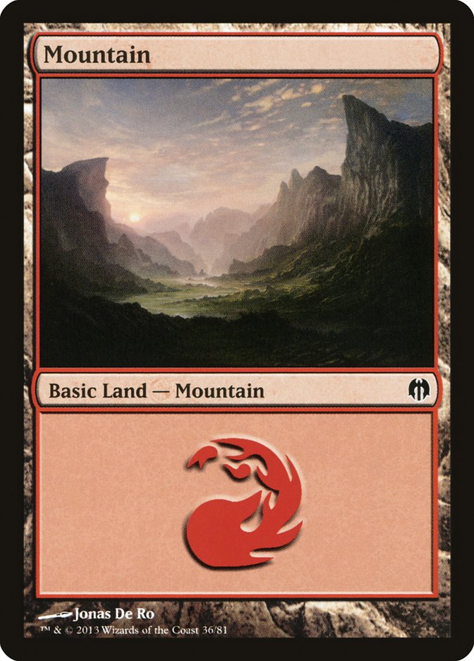 Mountain (36) [Duel Decks: Heroes vs. Monsters] | The CG Realm
