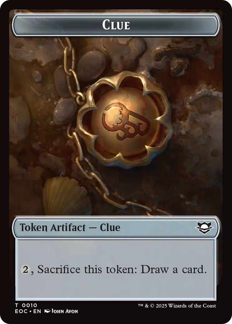 Copy // Clue Double-Sided Token (EOC-1 // 10) - Commander: Edge of Eternities