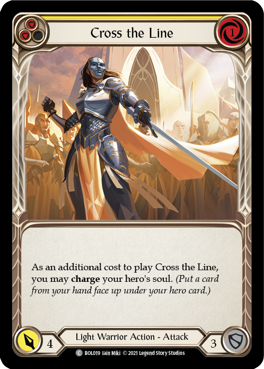 Cross the Line (Yellow) [BOL019] (Monarch Boltyn Blitz Deck) | The CG Realm