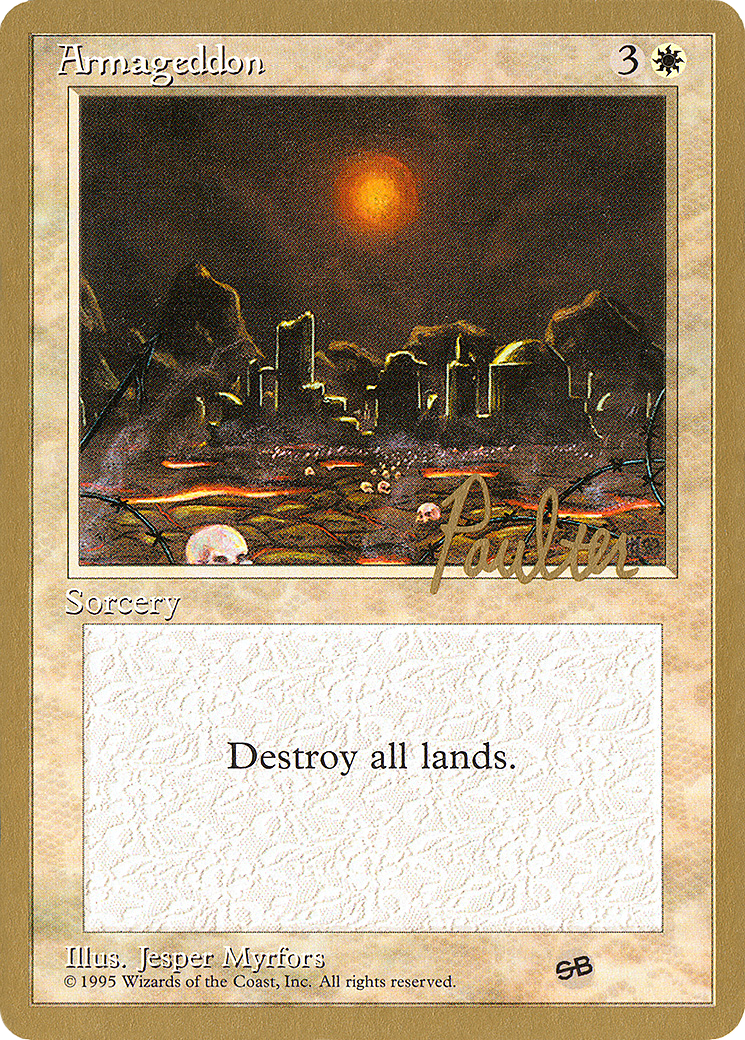 Armageddon - 1996 Preston Poulter (4ED) (SB) (WCD-) - Pro Tour Collector Set
