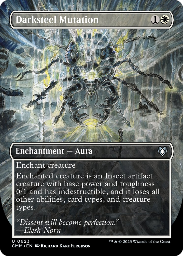 Darksteel Mutation (Borderless Alternate Art) [Commander Masters] | The CG Realm