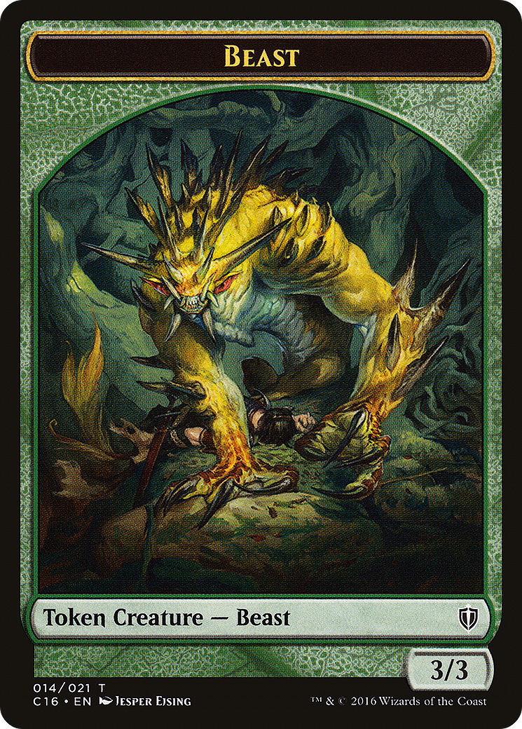 Beast // Ogre Double-Sided Token (C16-14 // 13) - Commander 2016 Tokens