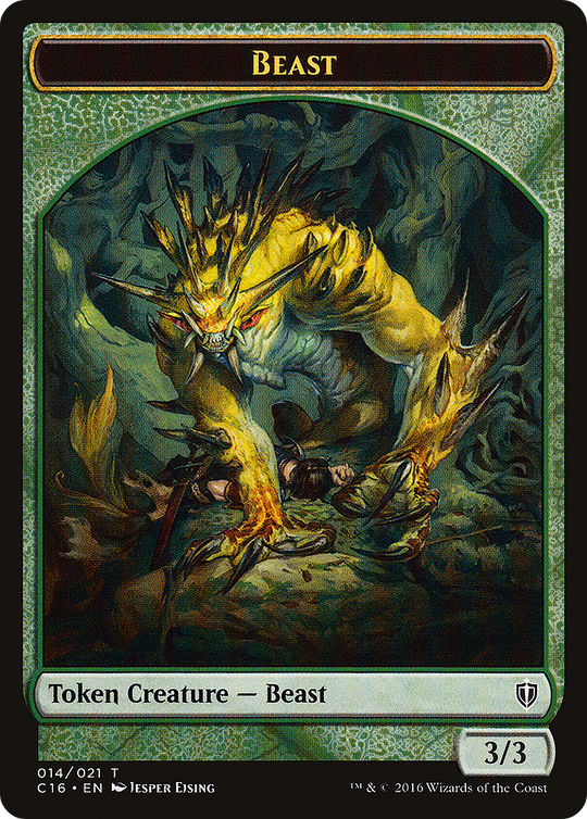 Beast // Ogre Double-Sided Token (C16-14 // 13) - Commander 2016 Tokens