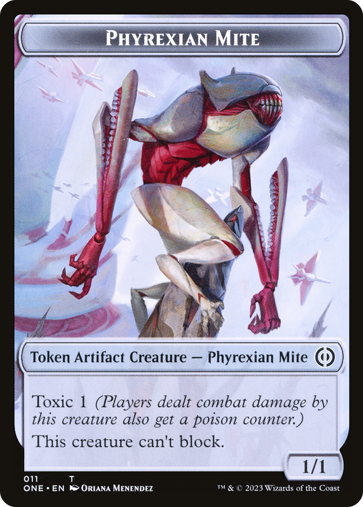 Phyrexian Mite (011) // Drone Double-Sided Token [Phyrexia: All Will Be One Tokens] | The CG Realm