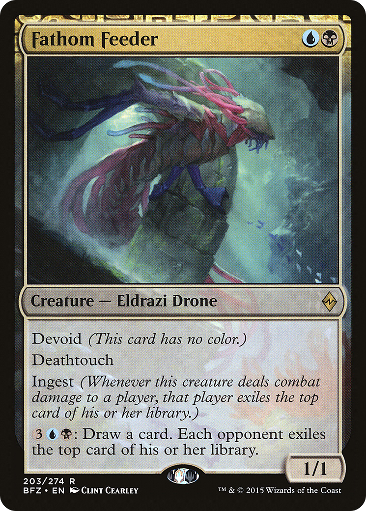 Fathom Feeder (BFZ-203) - Battle for Zendikar: (devoid)